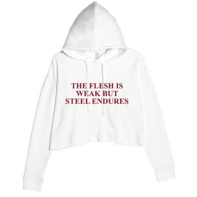 Fantasyinitiative Fantasy Initiative By Fire And Steel The Flesh Is Weak But Ste Crop Fleece Hoodie