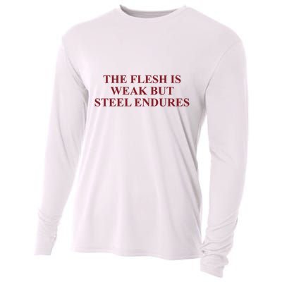 Fantasyinitiative Fantasy Initiative By Fire And Steel The Flesh Is Weak But Ste Cooling Performance Long Sleeve Crew
