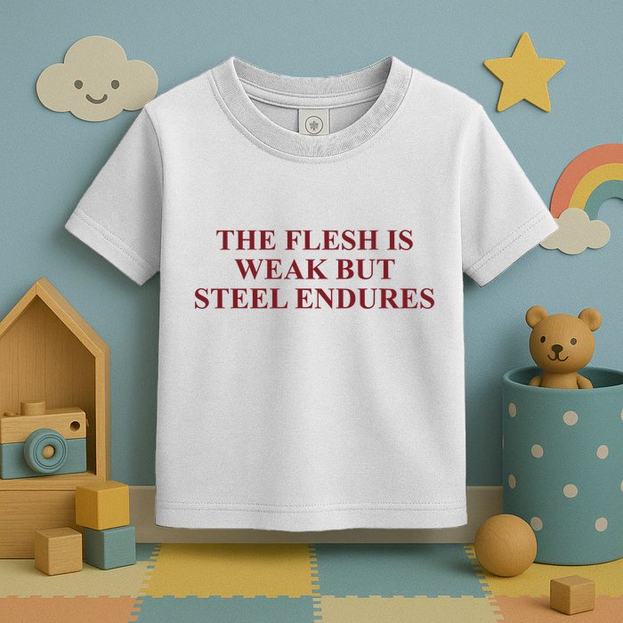 Fantasyinitiative Fantasy Initiative By Fire And Steel The Flesh Is Weak But Ste Toddler T-Shirt