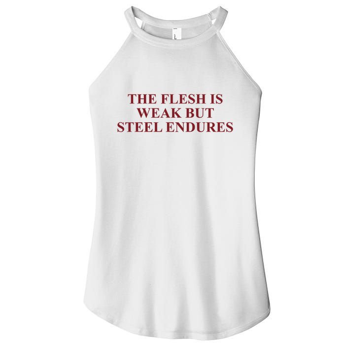 Fantasyinitiative Fantasy Initiative By Fire And Steel The Flesh Is Weak But Ste Women's Perfect Tri Rocker Tank