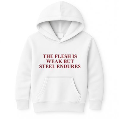 Fantasyinitiative Fantasy Initiative By Fire And Steel The Flesh Is Weak But Ste Kids Hoodie