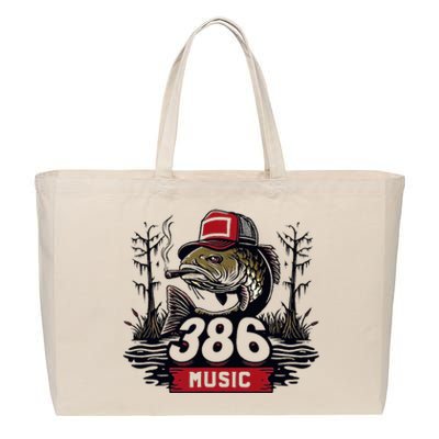 Fish Cotton Canvas Jumbo Tote