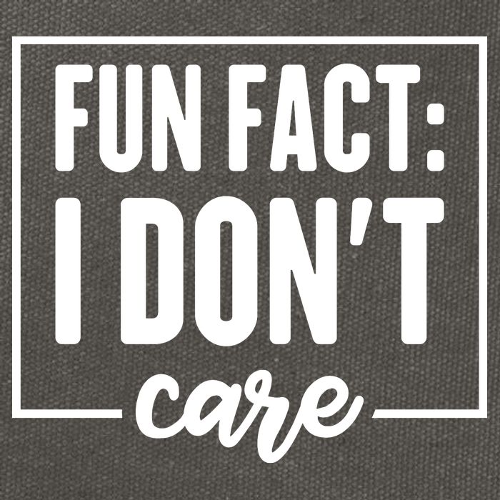Fun Fact I Don't Care Cotton Canvas Backpack