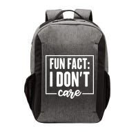 Fun Fact I Don't Care Vector Backpack