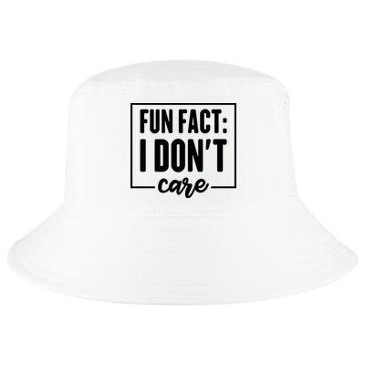 Fun Fact I Don't Care Cool Comfort Performance Bucket Hat