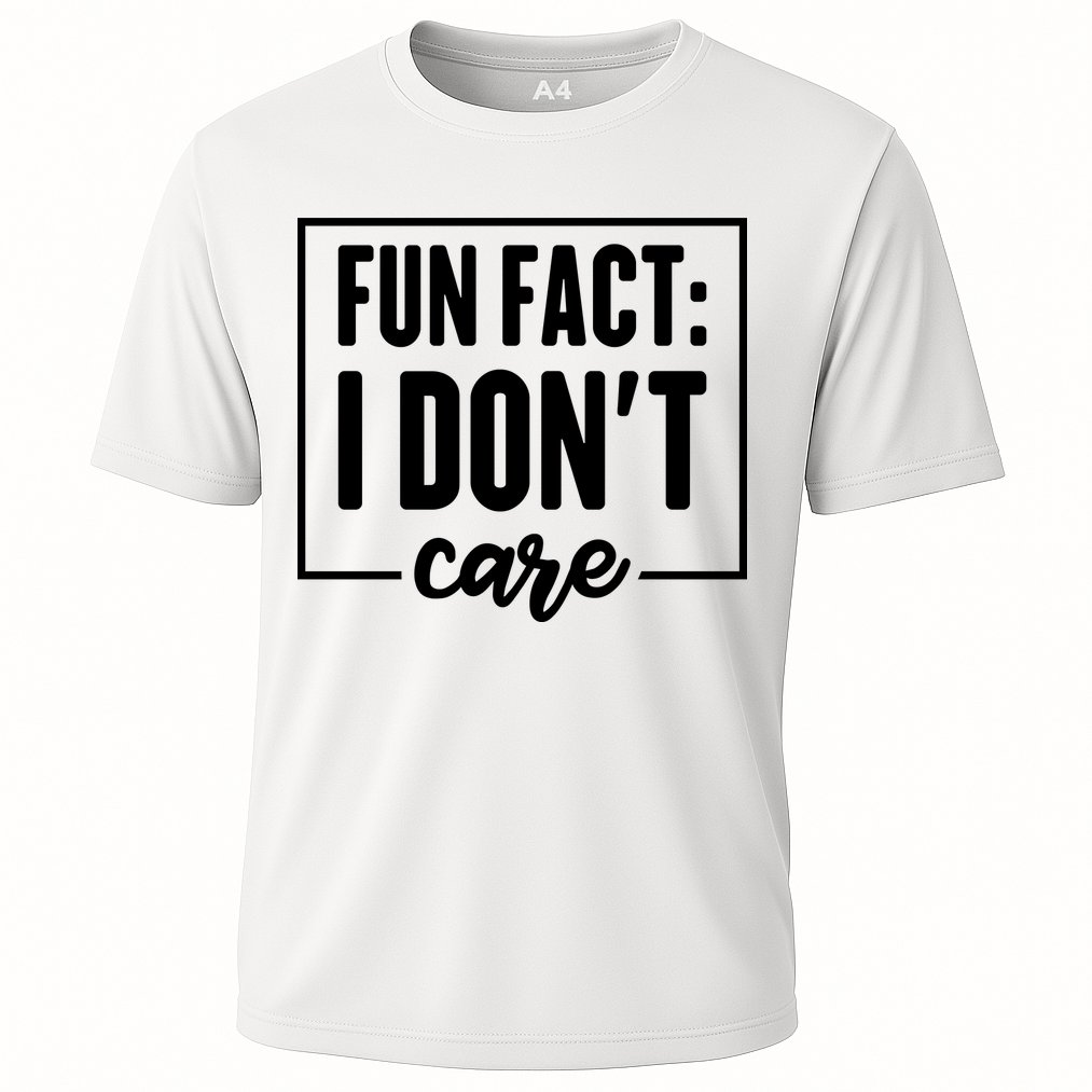 Fun Fact I Don't Care Cooling Performance Crew T-Shirt