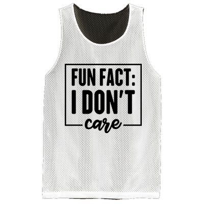 Fun Fact I Don't Care Mesh Reversible Basketball Jersey Tank