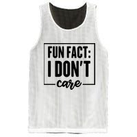 Fun Fact I Don't Care Mesh Reversible Basketball Jersey Tank