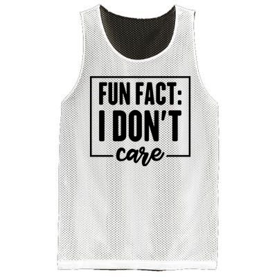 Fun Fact I Don't Care Mesh Reversible Basketball Jersey Tank