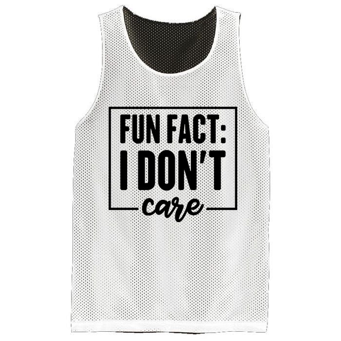 Fun Fact I Don't Care Mesh Reversible Basketball Jersey Tank