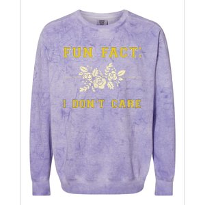 Funny Fact I DonT Care Gift Colorblast Crewneck Sweatshirt