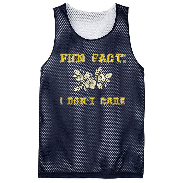 Funny Fact I DonT Care Gift Mesh Reversible Basketball Jersey Tank