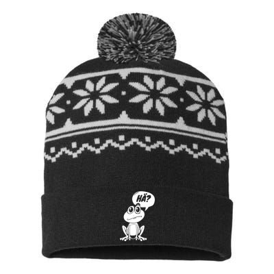 Frog Fun Irony USA-Made Snowflake Beanie