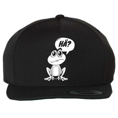 Frog Fun Irony Wool Snapback Cap