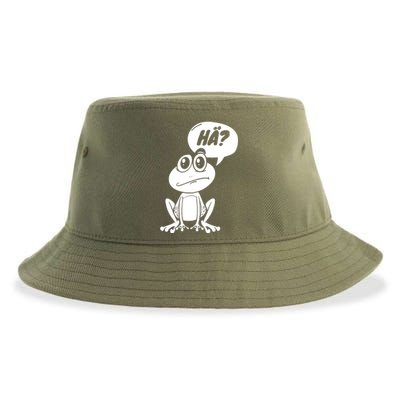 Frog Fun Irony Sustainable Bucket Hat