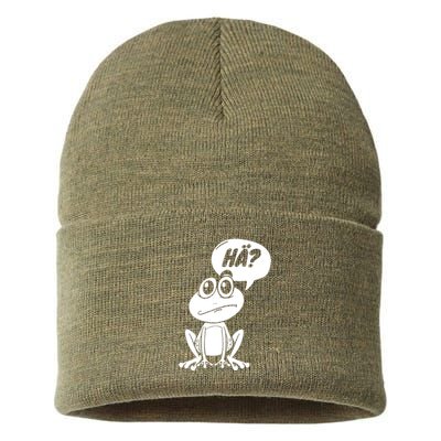 Frog Fun Irony Sustainable Knit Beanie