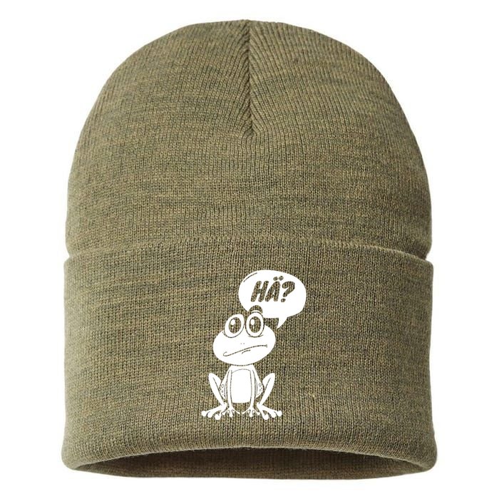 Frog Fun Irony Sustainable Knit Beanie