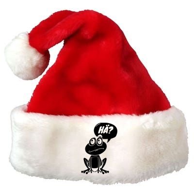 Frog Fun Irony Premium Christmas Santa Hat