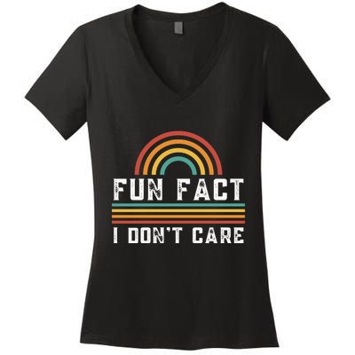 Fun Fact I DonT Care Women's V-Neck T-Shirt