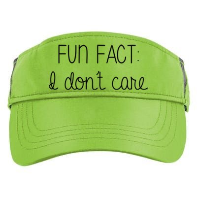 Fun Fact I Don't Care Funny Adult Drive Performance Visor