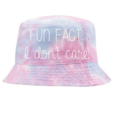 Fun Fact I Don't Care Funny Tie-Dyed Bucket Hat