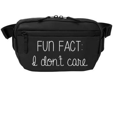 Fun Fact I Don't Care Funny Crossbody Pack