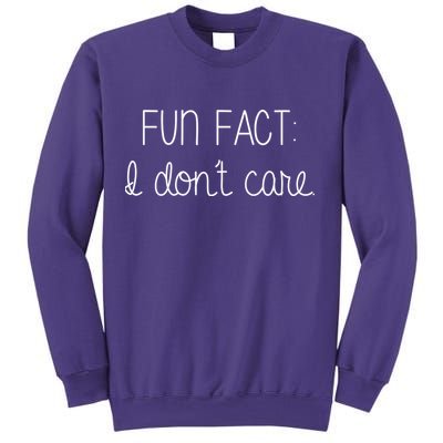 Fun Fact I Don't Care Funny Sweatshirt
