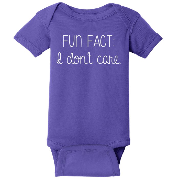 Fun Fact I Don't Care Funny Baby Bodysuit