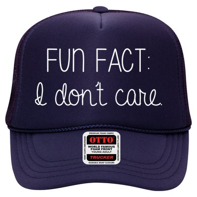 Fun Fact I Don't Care Funny Trucker Hat