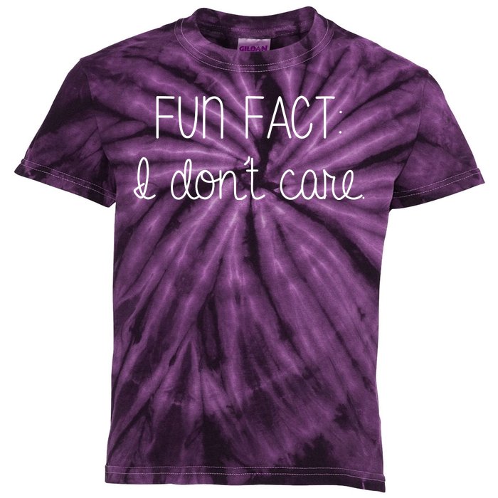 Fun Fact I Don't Care Funny Kids Tie-Dye T-Shirt