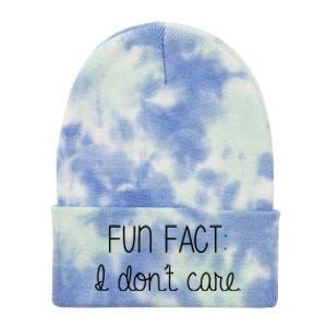 Fun Fact I Don't Care Funny Tie Dye 12in Knit Beanie