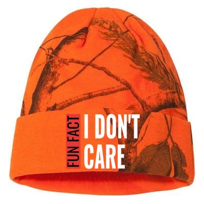 Fun Fact I Don't Care Sarcastic Saying Humorous Great Gift Kati Licensed 12" Camo Beanie