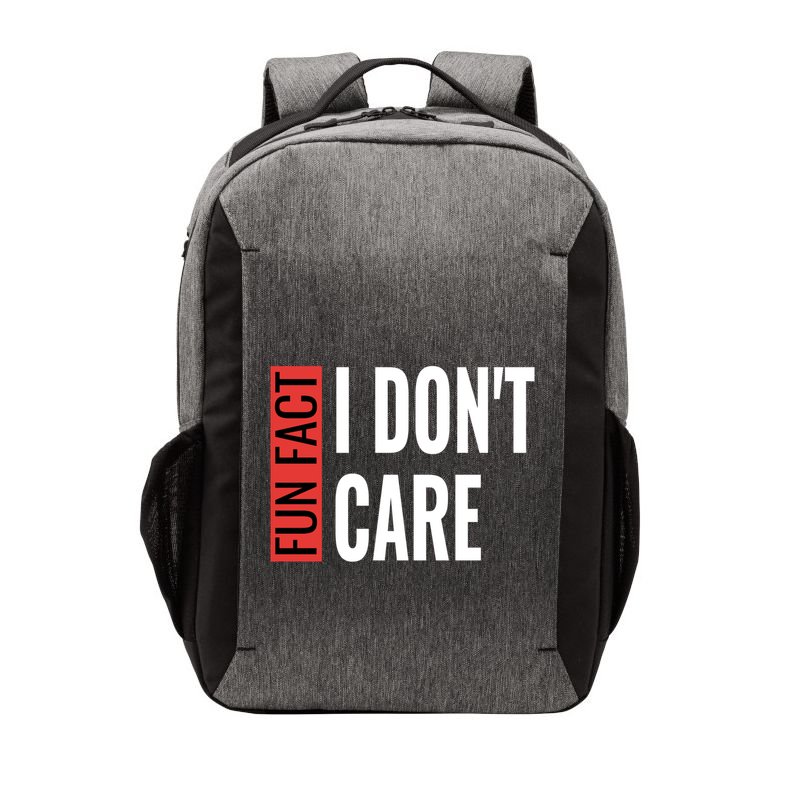 Fun Fact I Don't Care Sarcastic Saying Humorous Great Gift Vector Backpack