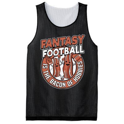 Fantasy Football Is The Bacon Of Hobbies Funny Draft Party Mesh Reversible Basketball Jersey Tank