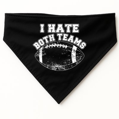 Funny Football I Hate Both Teams USA-Made Doggie Bandana