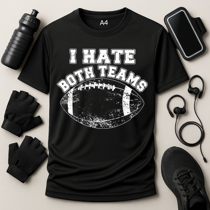 Funny Football I Hate Both Teams Cooling Performance Crew T-Shirt