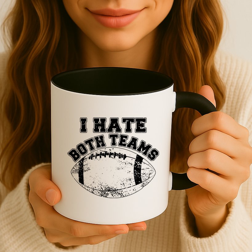 Funny Football I Hate Both Teams Mug