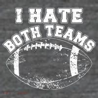 Funny Football I Hate Both Teams 7 Panel Mesh Trucker Snapback Hat