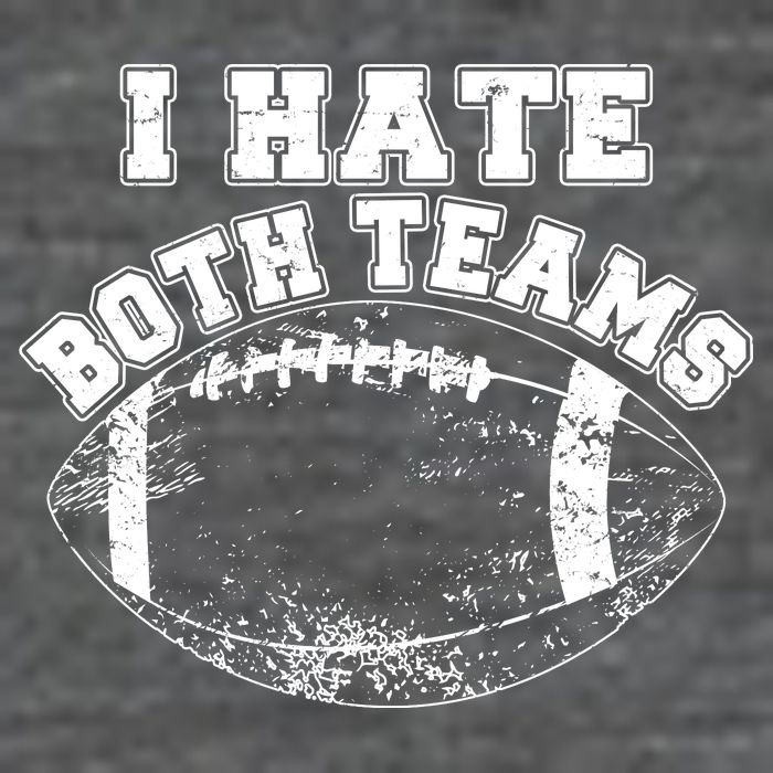 Funny Football I Hate Both Teams 25L Jumbo Tote