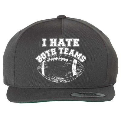 Funny Football I Hate Both Teams Wool Snapback Cap