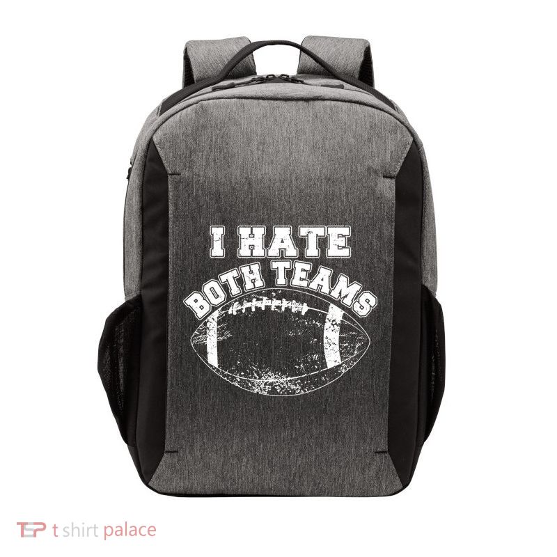 Funny Football I Hate Both Teams Vector Backpack
