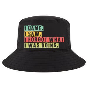 Funny Forgetfulness I Came I Saw I Forgot Memory Loss Cool Comfort Performance Bucket Hat