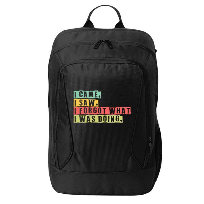 Funny Forgetfulness I Came I Saw I Forgot Memory Loss City Backpack