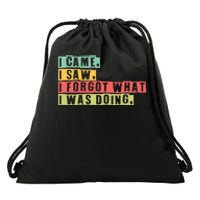 Funny Forgetfulness I Came I Saw I Forgot Memory Loss Drawstring Bag