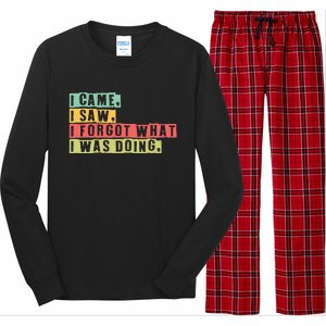 Funny Forgetfulness I Came I Saw I Forgot Memory Loss Long Sleeve Pajama Set