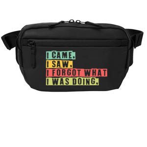 Funny Forgetfulness I Came I Saw I Forgot Memory Loss Crossbody Pack