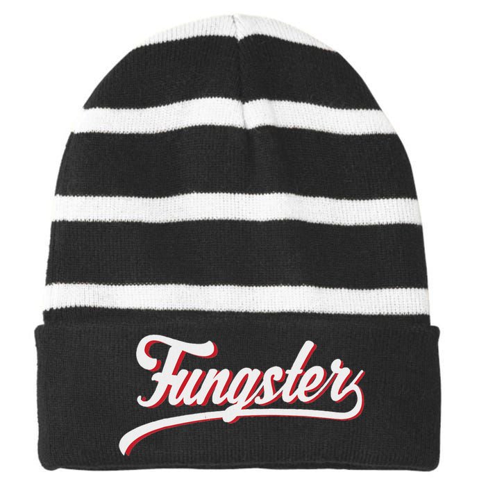 Fungster Funny Intermittent Fasting Lovers Keto Diet Fans Striped Beanie with Solid Band