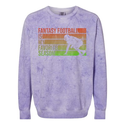 Fantasy Football Is My Favorite Season Fantasy Football Colorblast Crewneck Sweatshirt