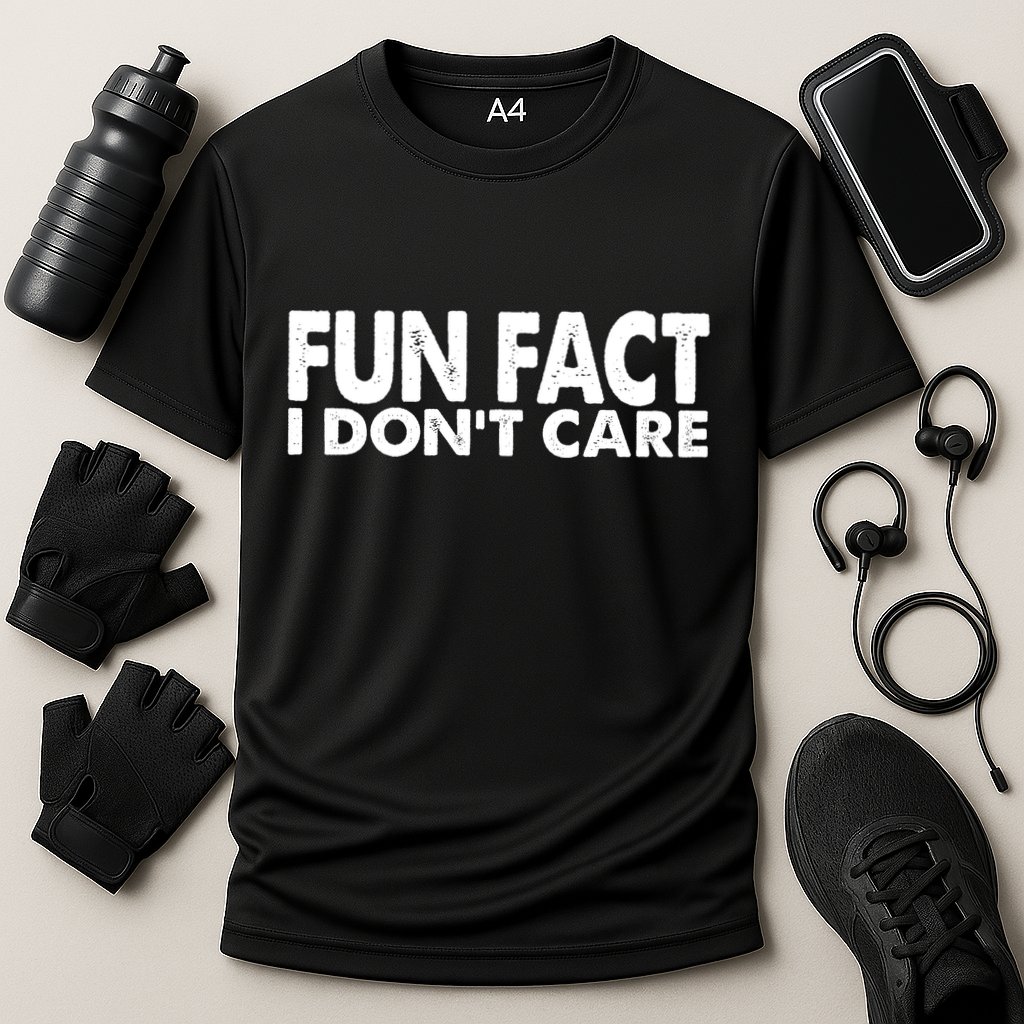 Fun Fact I Dont Care Funny Cooling Performance Crew T-Shirt
