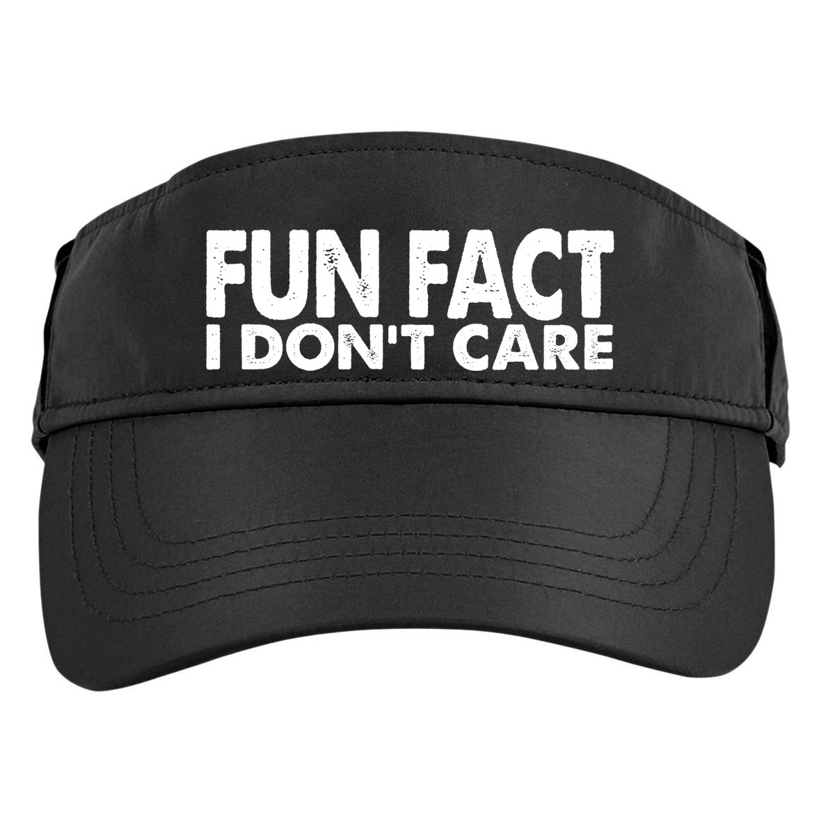 Fun Fact I Dont Care Funny Adult Drive Performance Visor